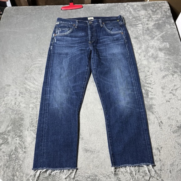 Citizens of Humanity Emerson Crop Slim Boyfriend Jeans Raw Hem 27 ( 30x23) - Picture 1 of 11
